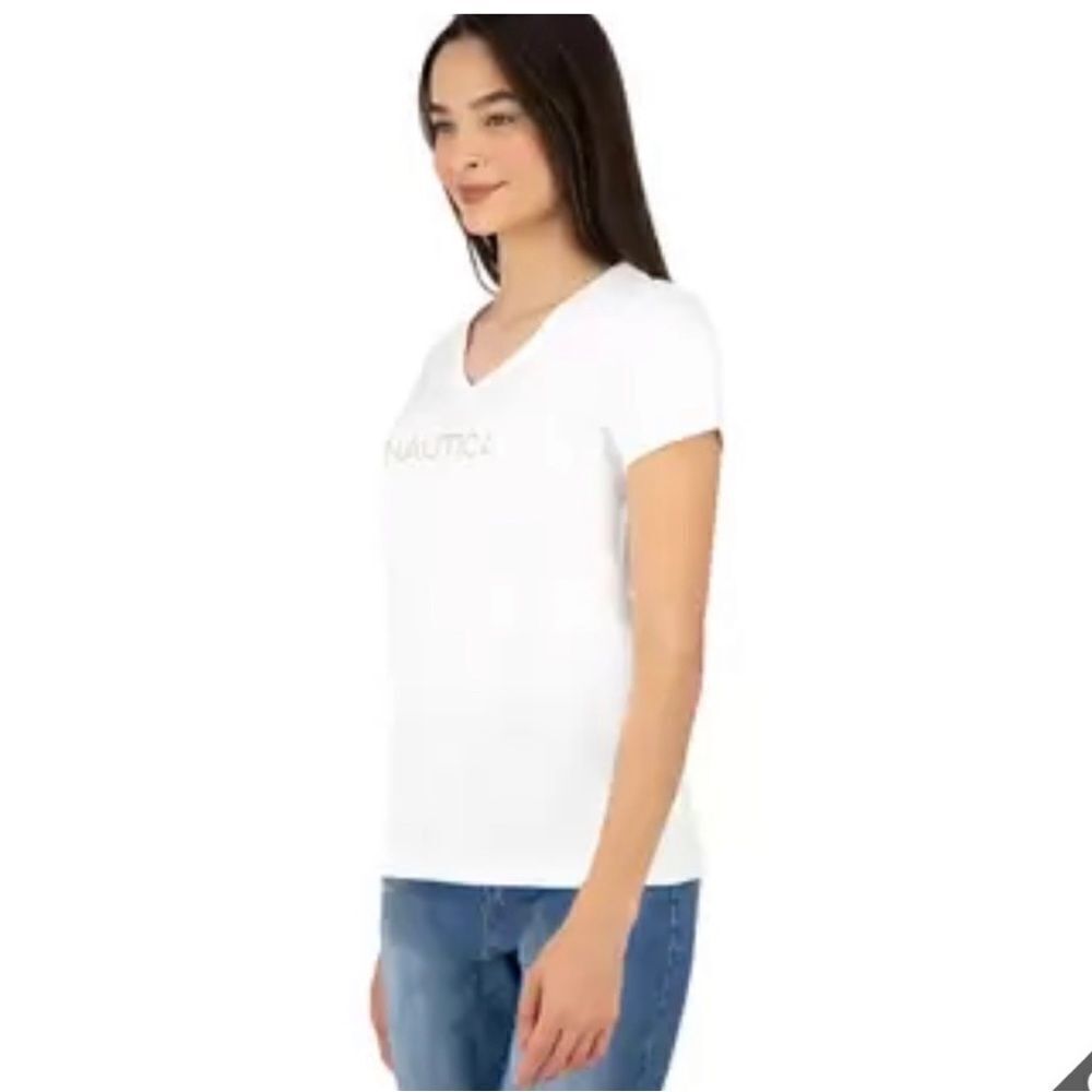 Nautica Studded Logo Crewneck T-Shirt • Small • NWT - Picture 3 of 13